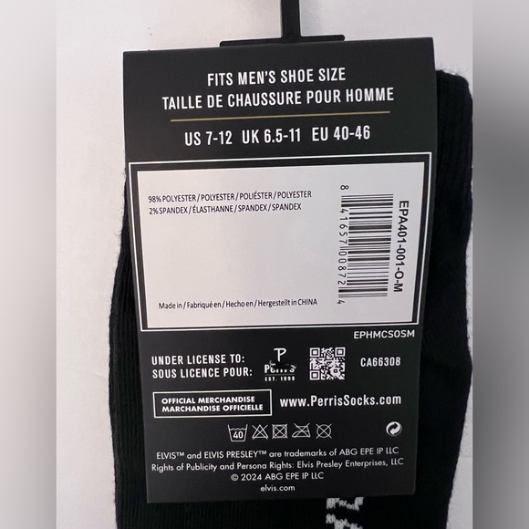 Elvis Presley silhouette Low Cut men’s socks NWT - Picture 3 of 4